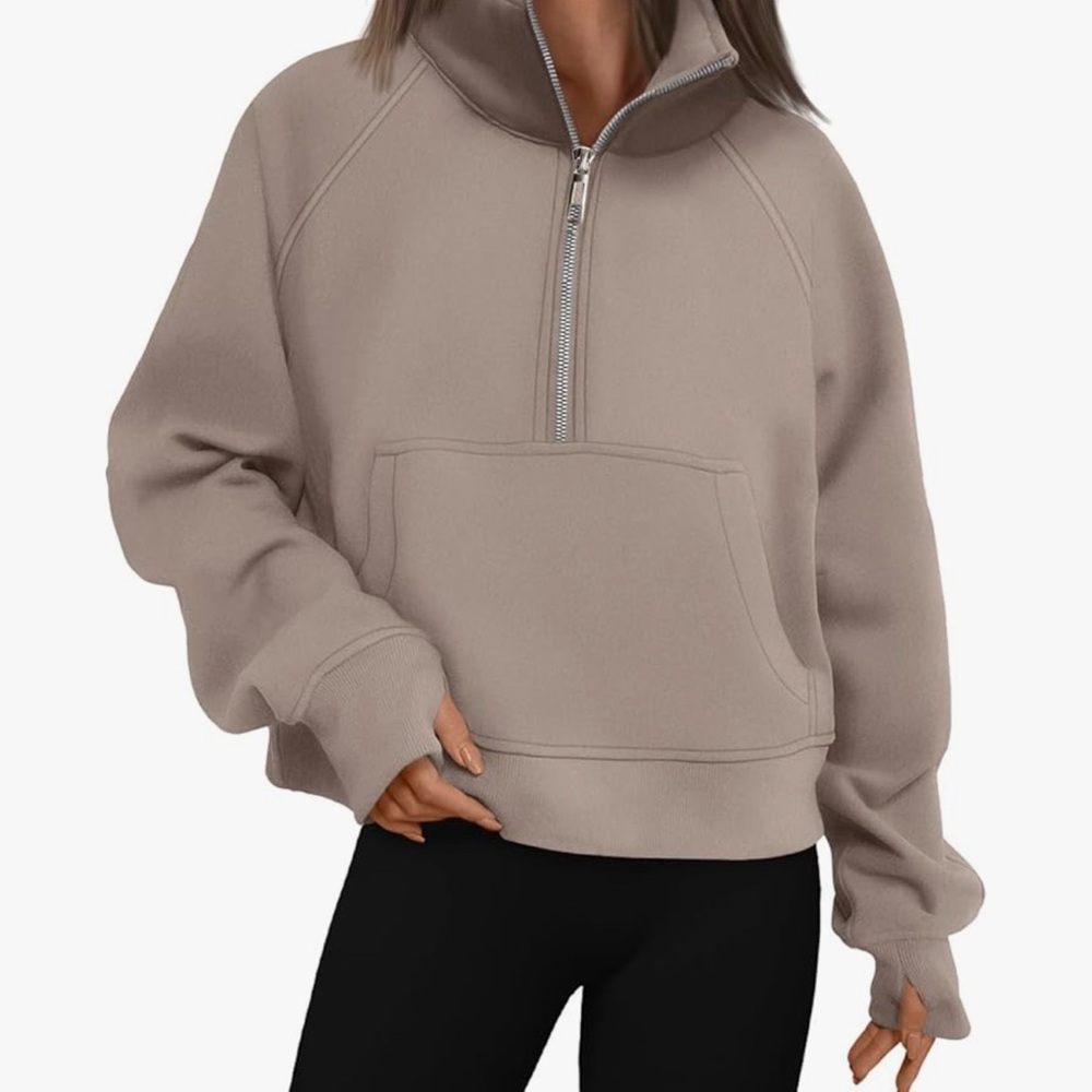 Automet Beige Half-Zip Sweatshirt